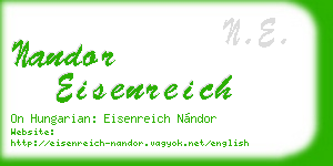 nandor eisenreich business card